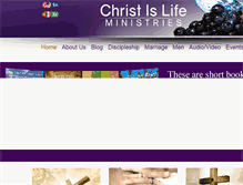 Tablet Screenshot of christislifeministries.com